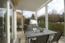 Balkon mit Strandkorb